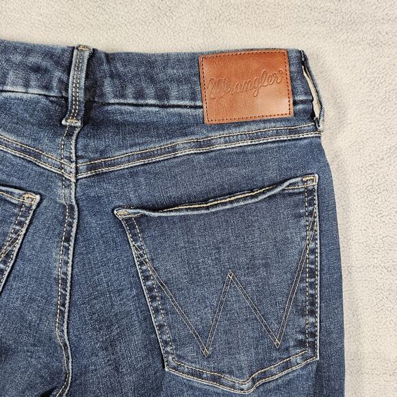Wrangler Bespoke Bootcut Jeans 27x32.5 High Rise Lacey Jean Comfort Denim Dark - Picture 10 of 14